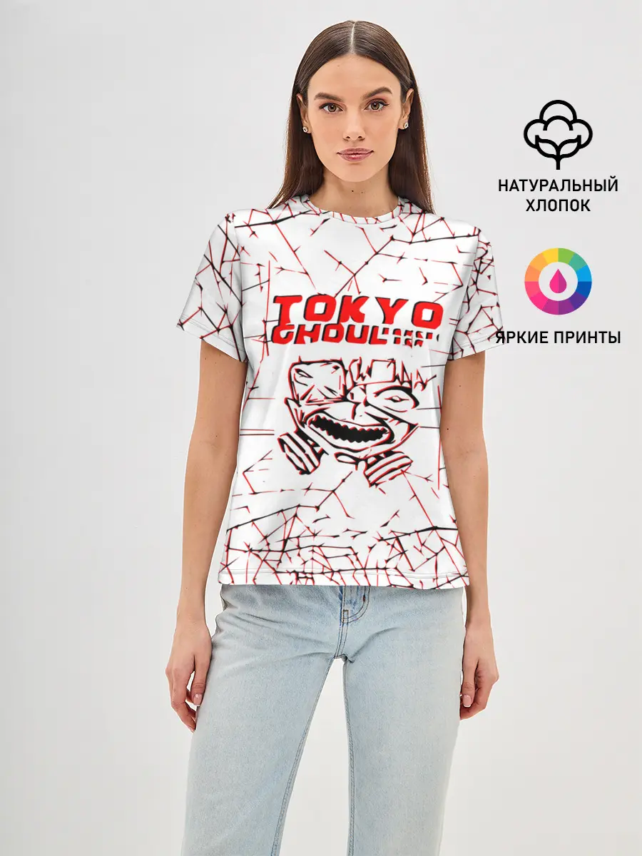 Женская базовая футболка / tokyo - ghoul