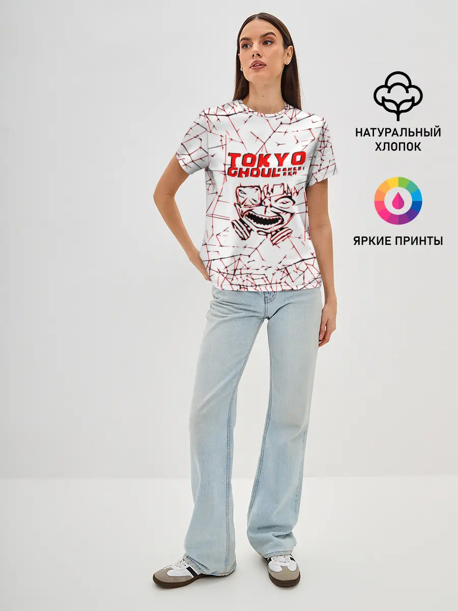 Женская базовая футболка / tokyo - ghoul