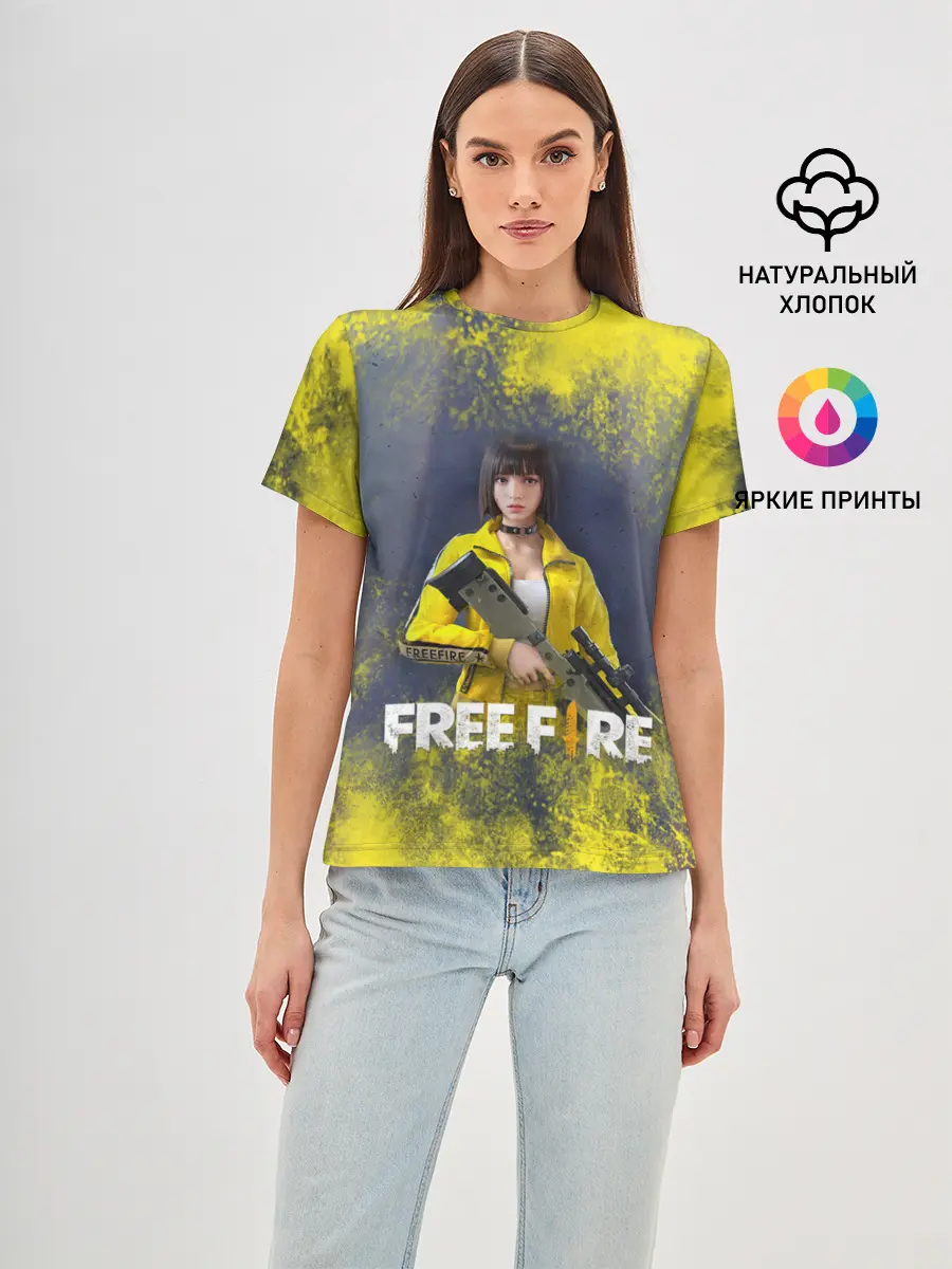 Женская базовая футболка / GARENA FREEFIRE | БАТЛГРАУНД