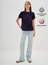 Женская базовая футболка / [JJBA] Menacing Pattern purple