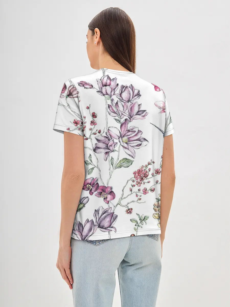 Женская базовая футболка / Колибри