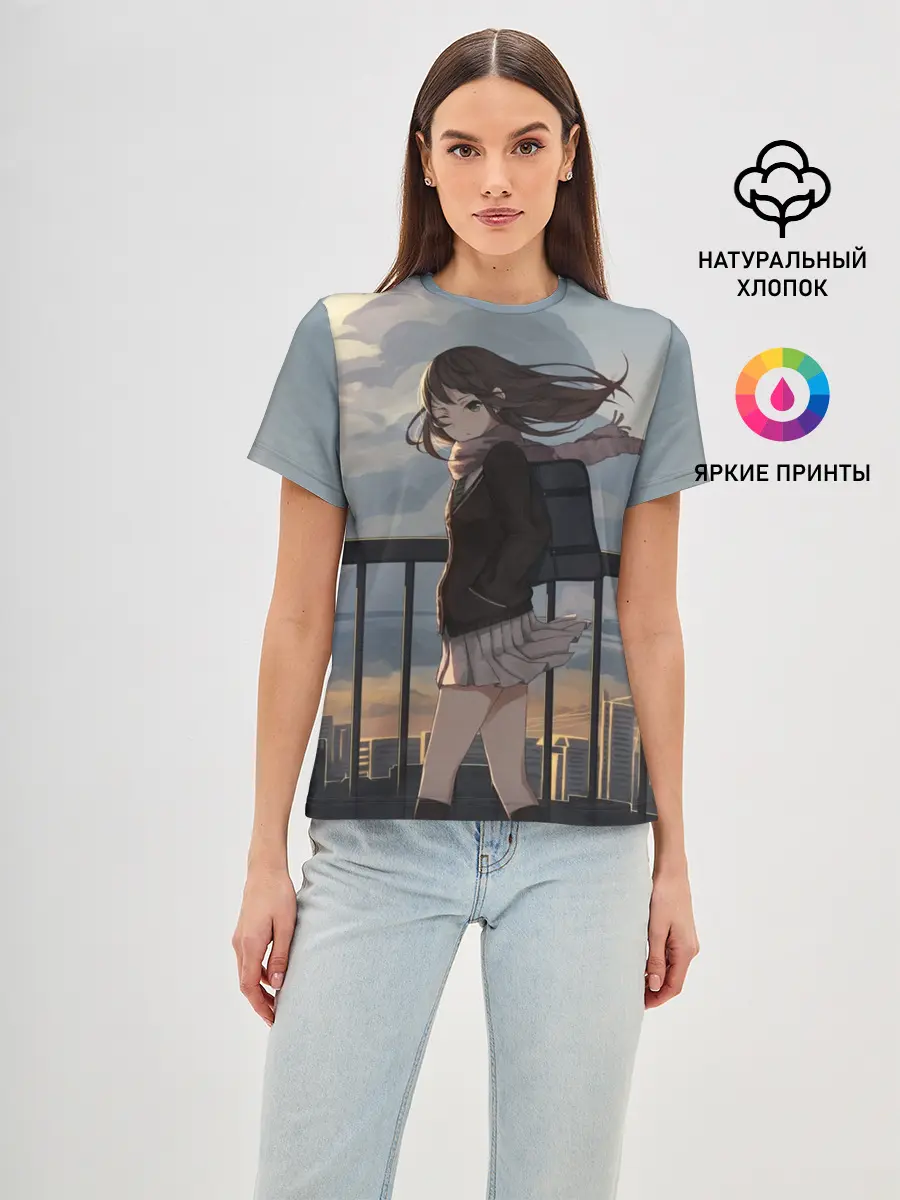 Женская базовая футболка / IDOLMASTER. Rin Shibuya