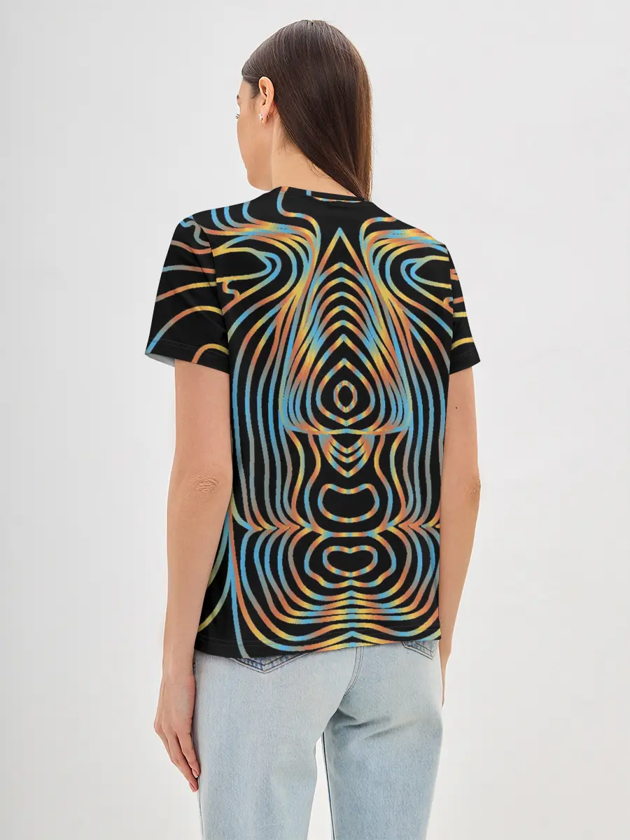 Женская базовая футболка / Неоновое свечение