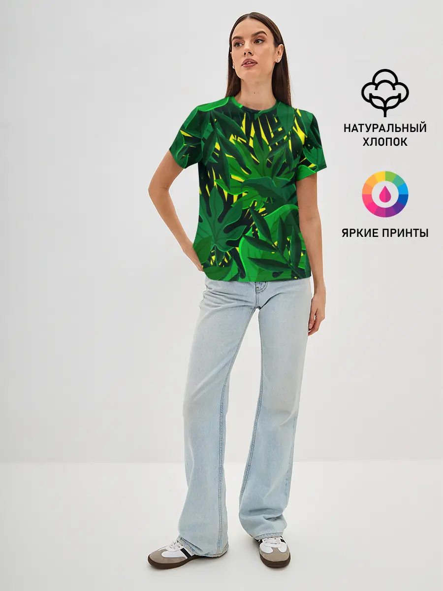 Женская базовая футболка / В джунглях