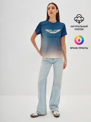 Женская базовая футболка / aston martin