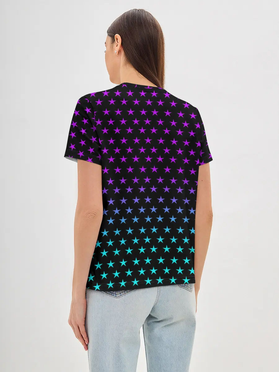 Женская базовая футболка / НЕОНОВЫЕ ЗВЁЗДЫ | NEON STARS
