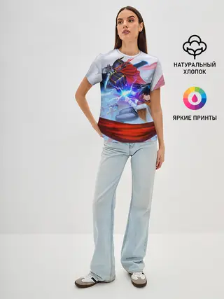 Женская базовая футболка / Narberal и Ainz Ooal Gown