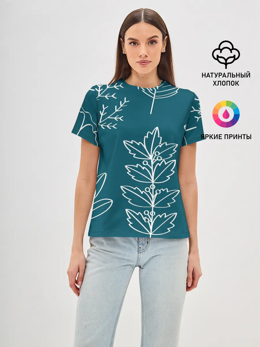 Женская базовая футболка / Цветы