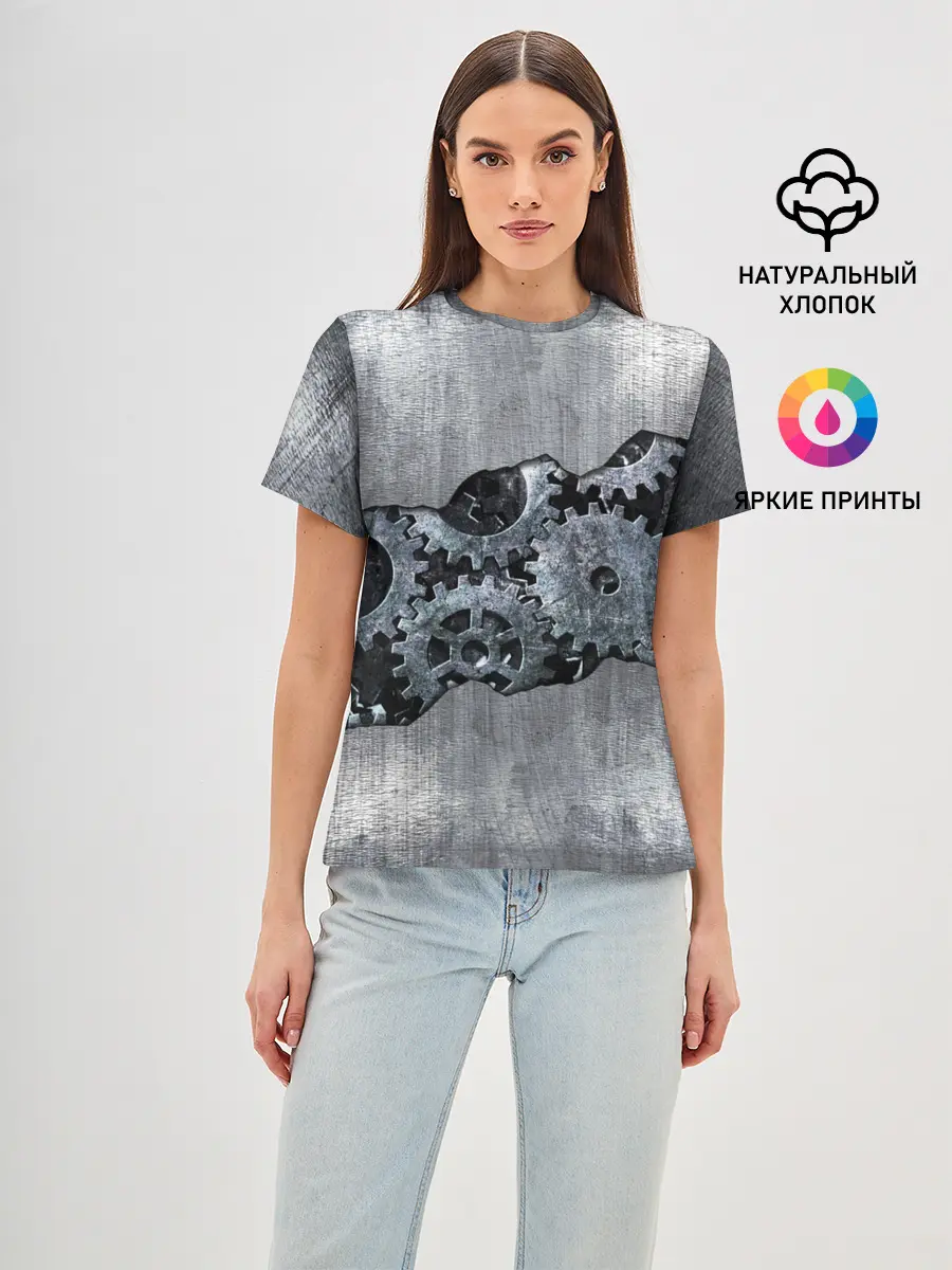 Женская базовая футболка / Шестеренки
