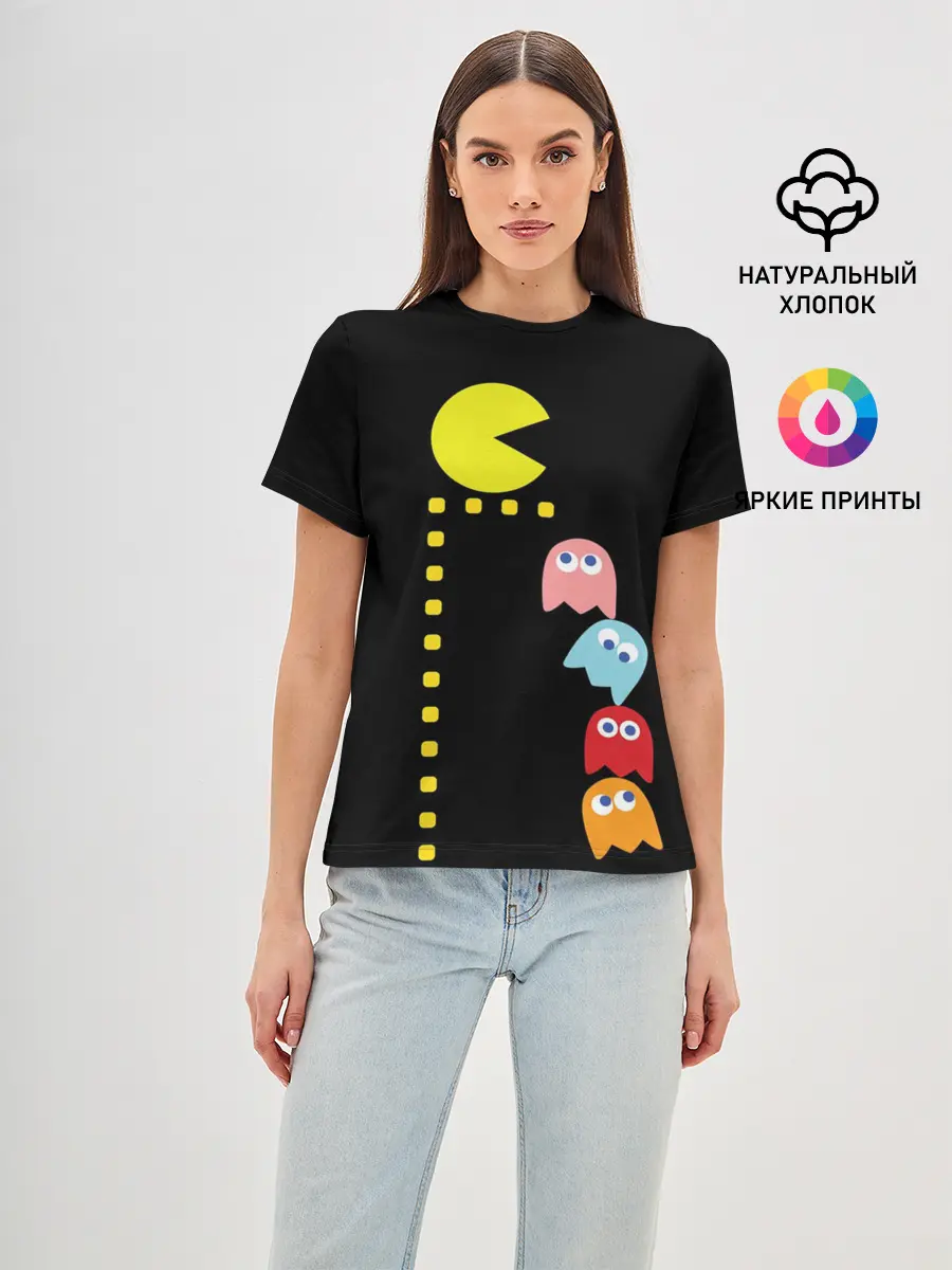 Женская базовая футболка / Pac-man