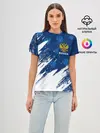 Женская базовая футболка / RUSSIA / РОССИЯ