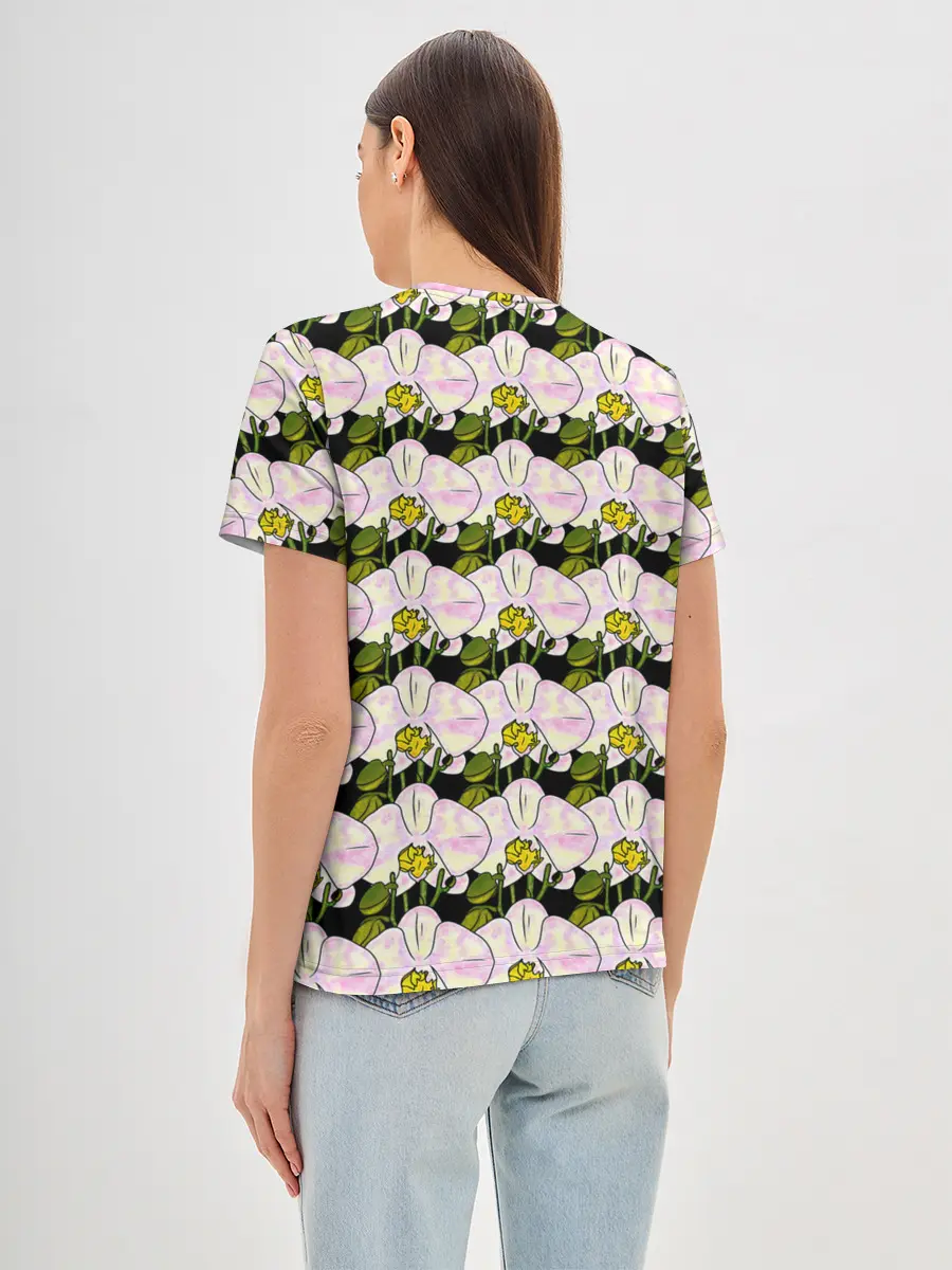 Женская базовая футболка / Заросли орхидей