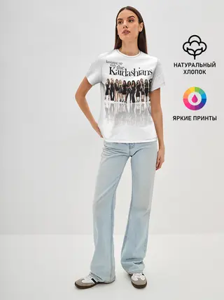 Женская базовая футболка / Сестры Дженнер и Кардашьян