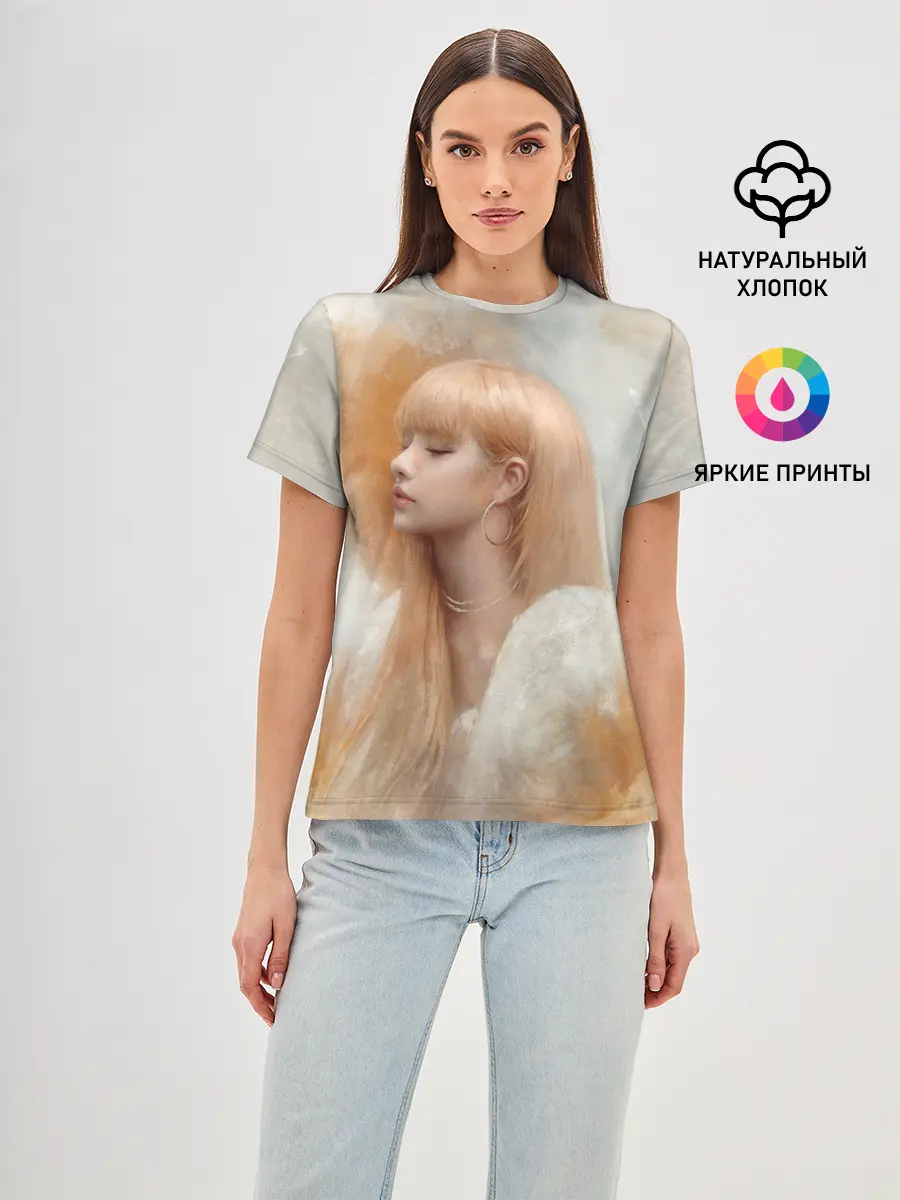 Женская базовая футболка / Розэ маслом