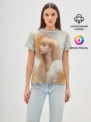 Женская базовая футболка / Розэ маслом