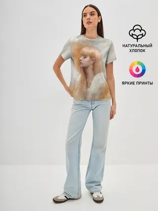 Женская базовая футболка / Розэ маслом