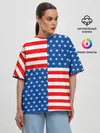Женская футболка оверсайз / США