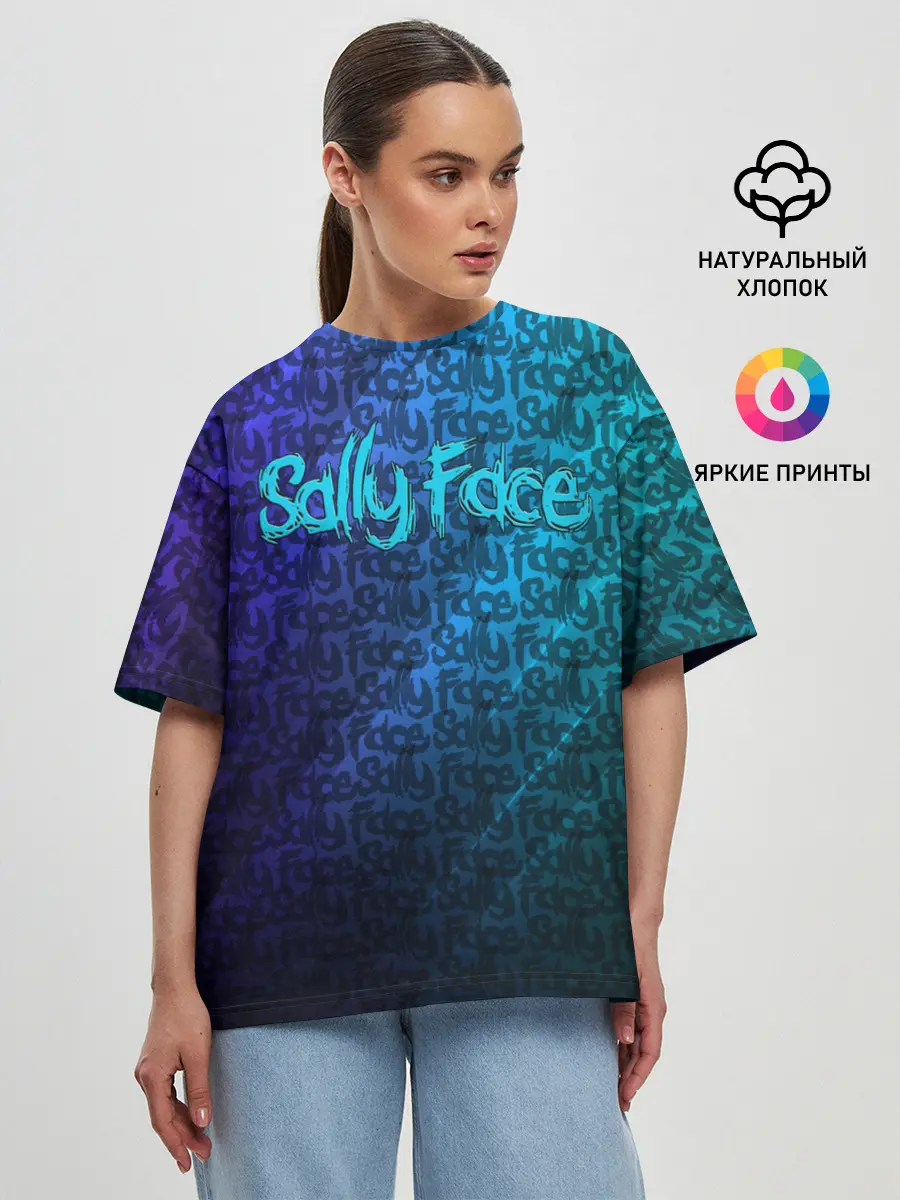 Женская футболка оверсайз / Sally Face