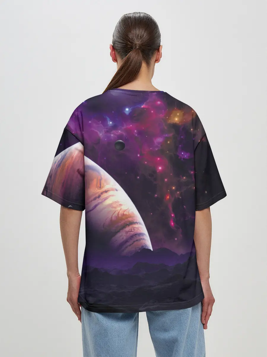 Женская футболка оверсайз / Космос