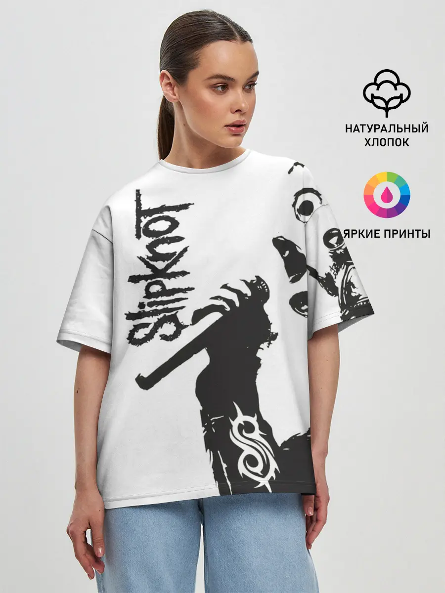 Женская футболка оверсайз / Slipknot.