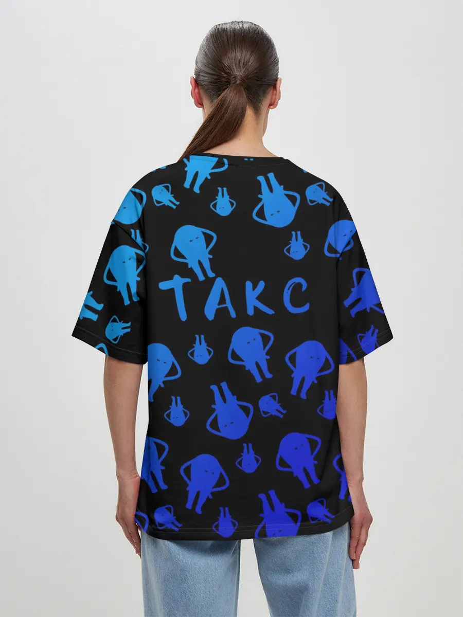 Женская футболка оверсайз / такс