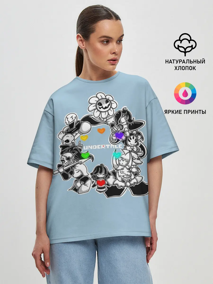 Женская футболка оверсайз / Undertale