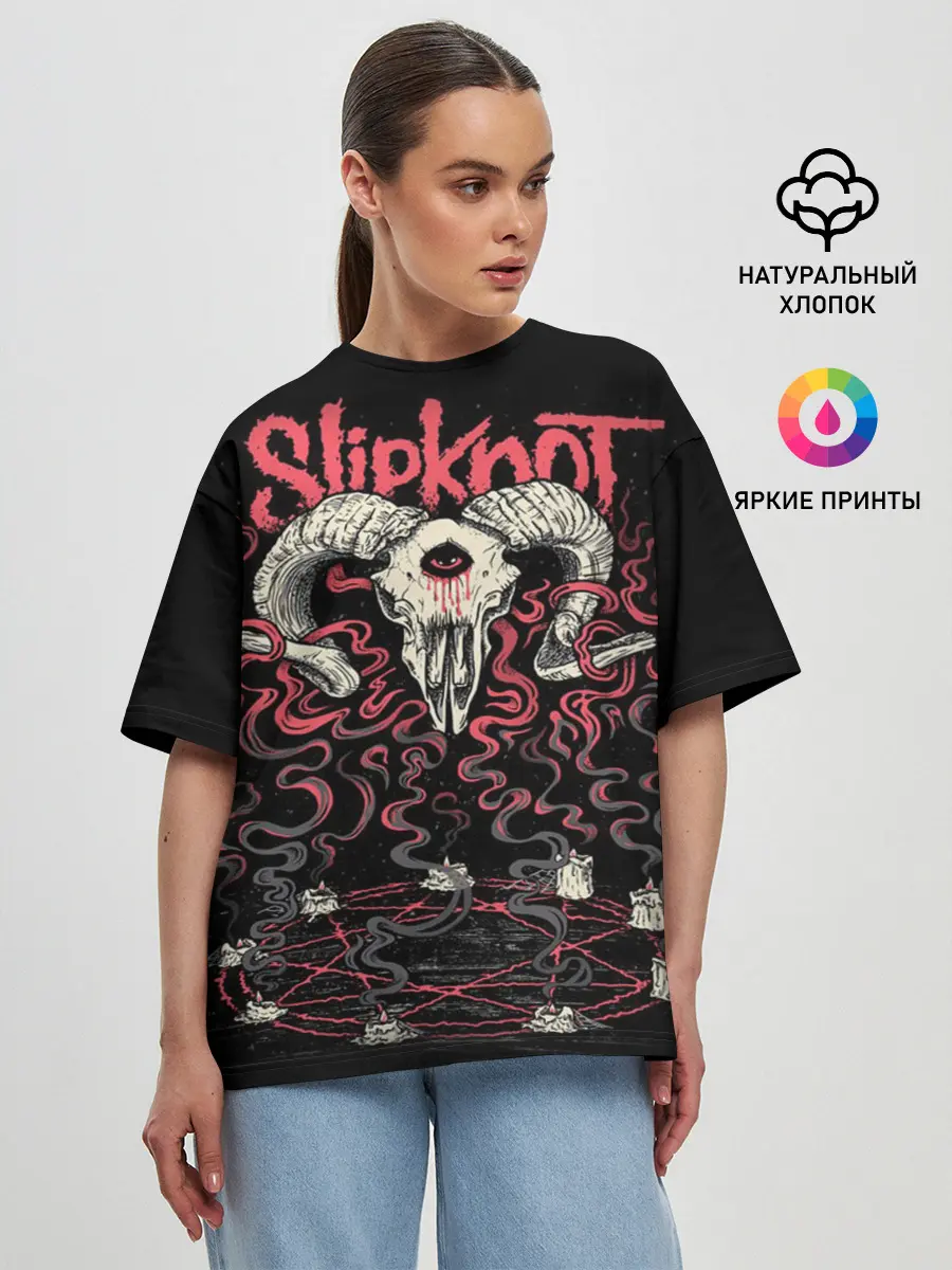 Женская футболка оверсайз / Slipknot