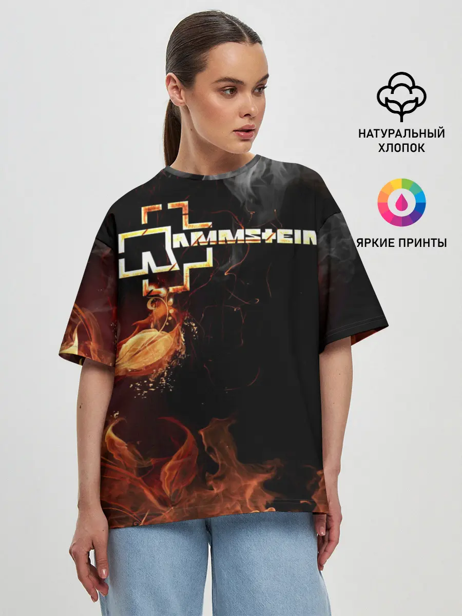 Женская футболка оверсайз / Rammstein