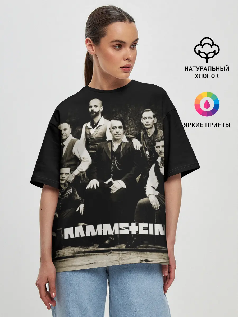 Женская футболка оверсайз / Rammstein