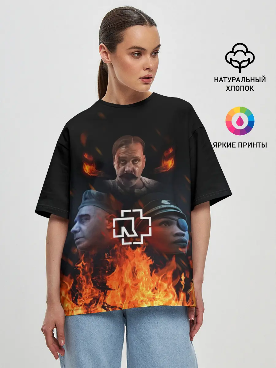 Женская футболка оверсайз / Rammstein