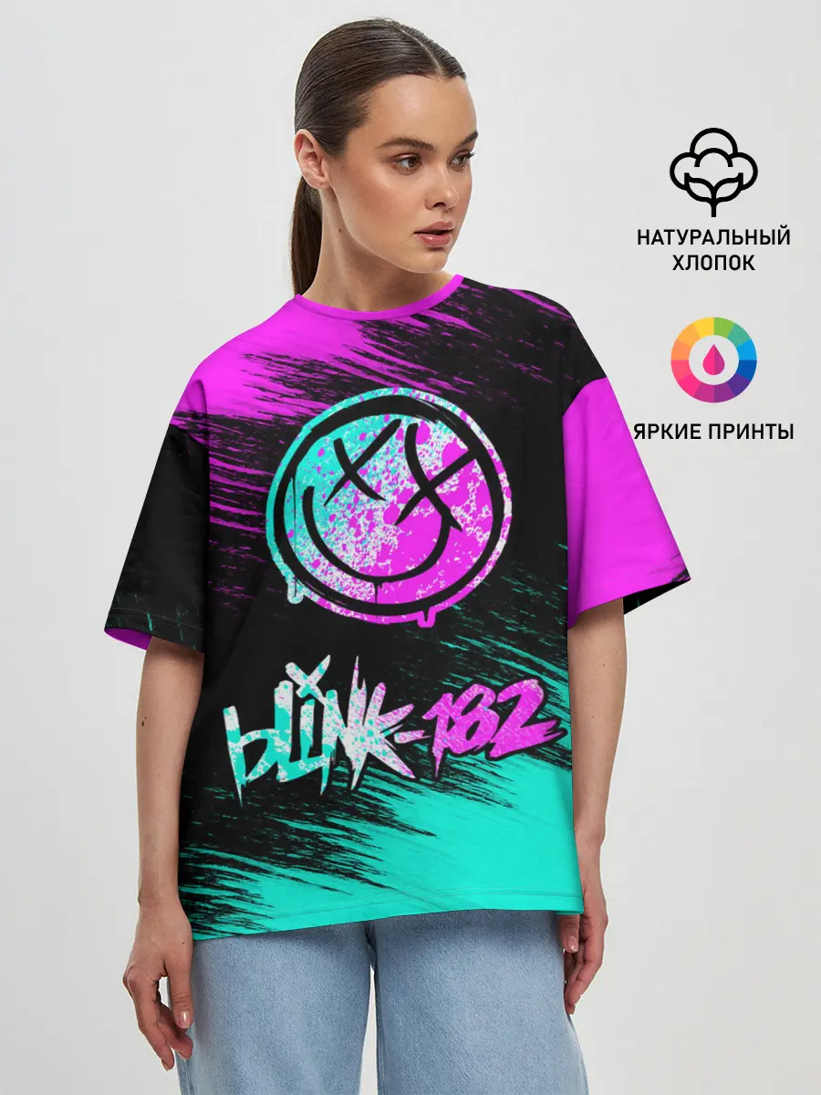 Женская футболка оверсайз / Blink-182