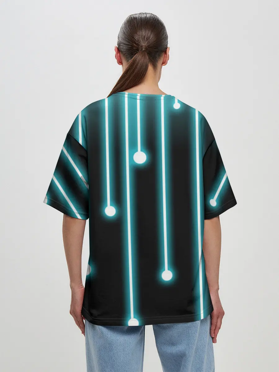 Женская футболка оверсайз / Неон