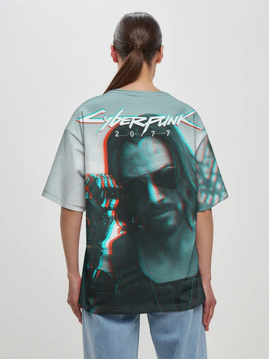 Женская футболка оверсайз / Cyberpunk 2077