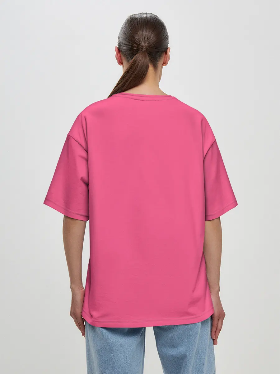 Женская футболка оверсайз / Romantic llama