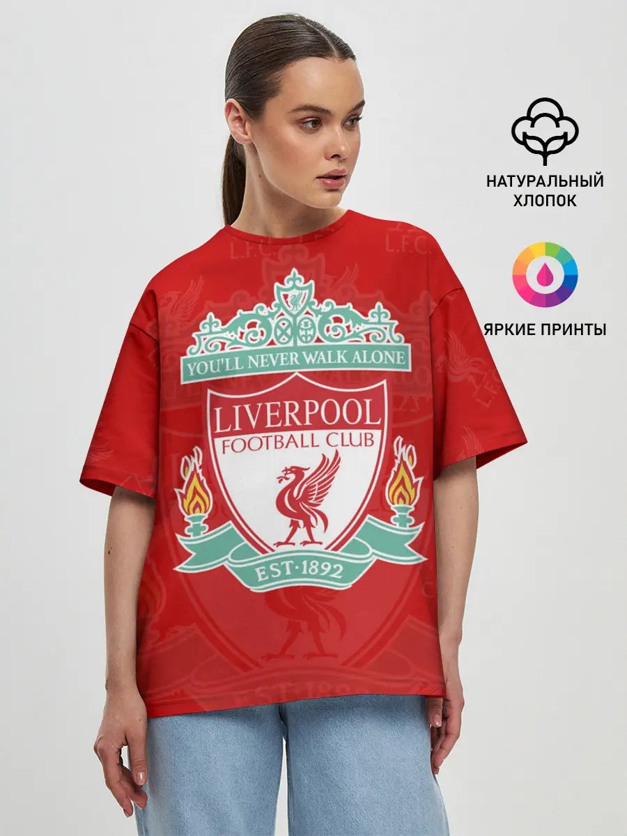 Женская футболка оверсайз / Liverpool