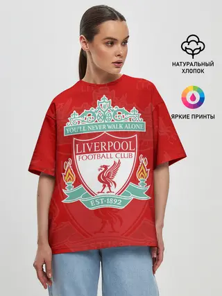 Женская футболка оверсайз / Liverpool