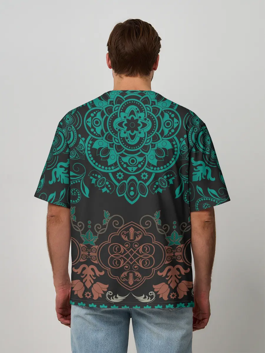 Мужская футболка оверсайз / кружево