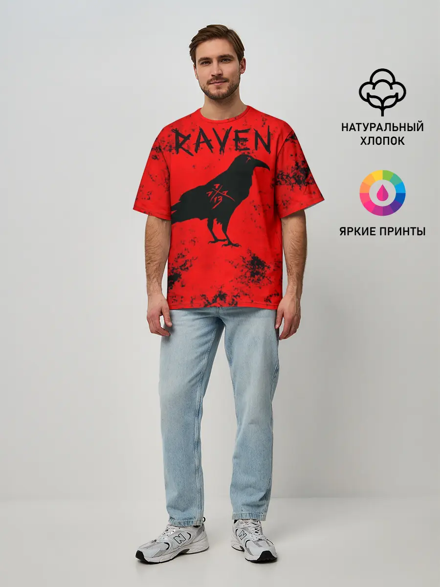 Мужская футболка оверсайз / RAVEN