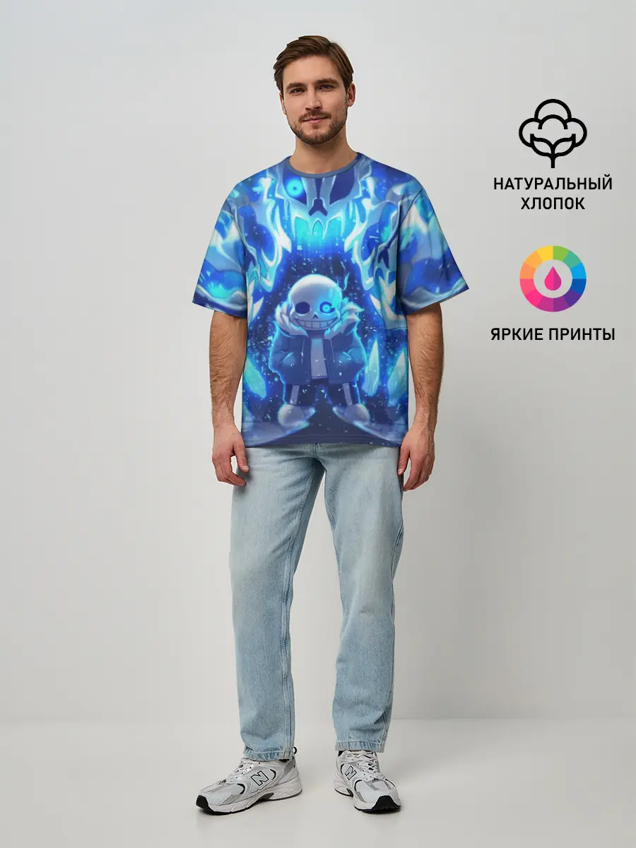 Мужская футболка оверсайз / UNDERTALE | АНДЕРТЕЙЛ