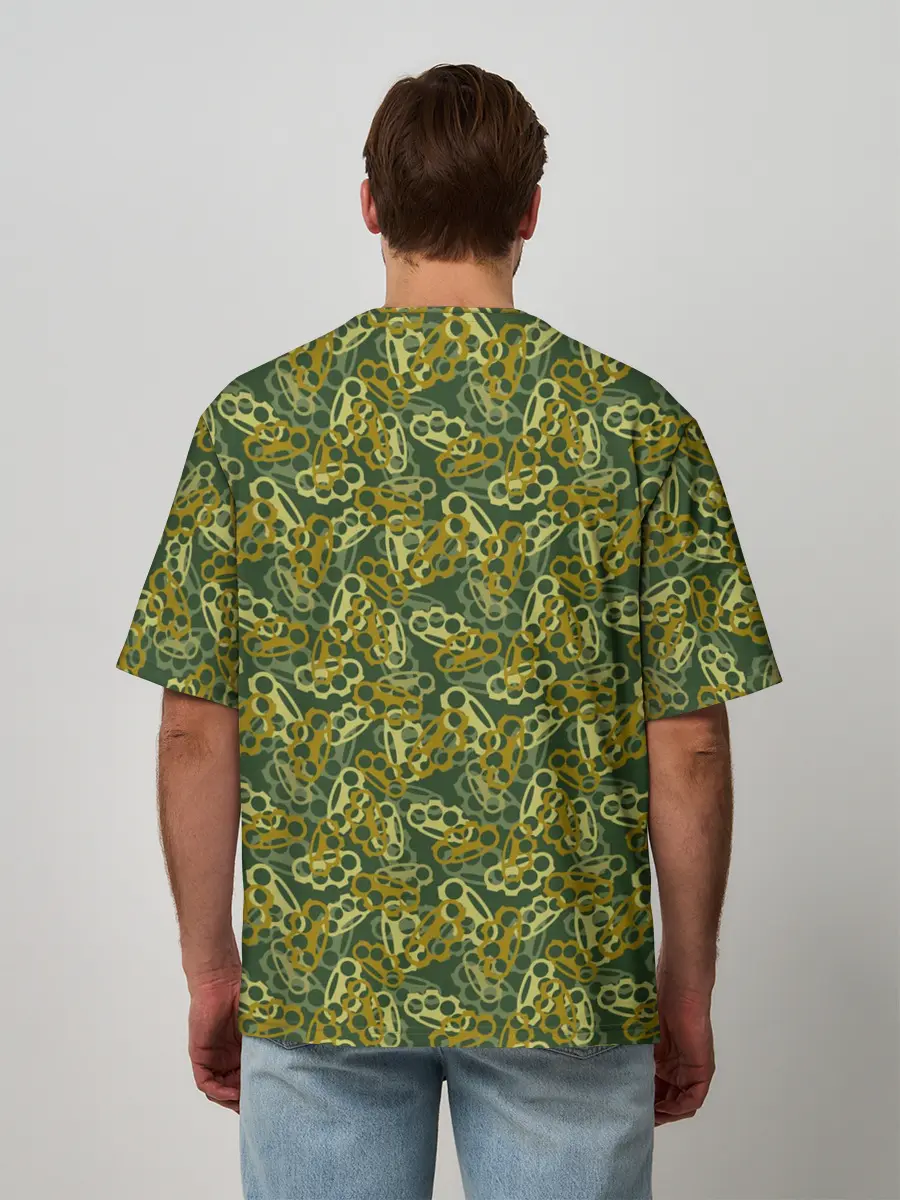 Мужская футболка оверсайз / Кастеты