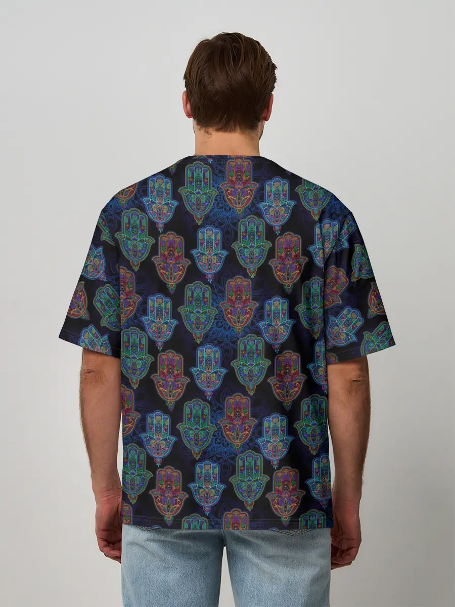 Мужская футболка оверсайз / Рука Бога