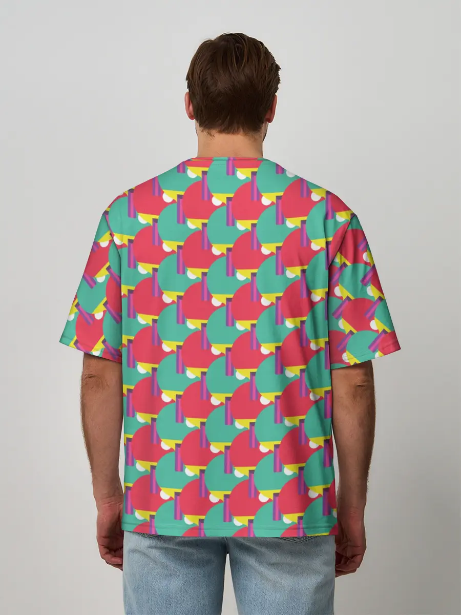 Мужская футболка оверсайз / Пинг-понг