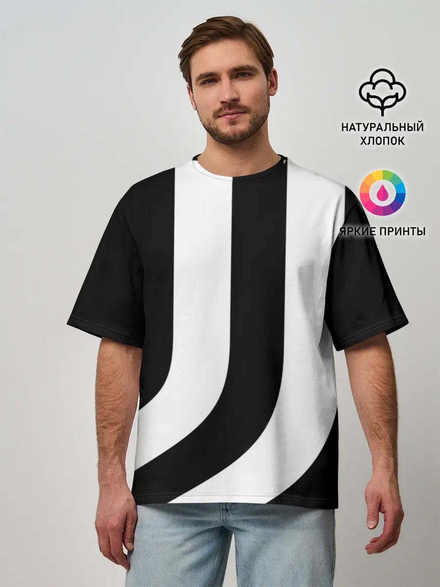 Мужская футболка оверсайз / Juventus | J