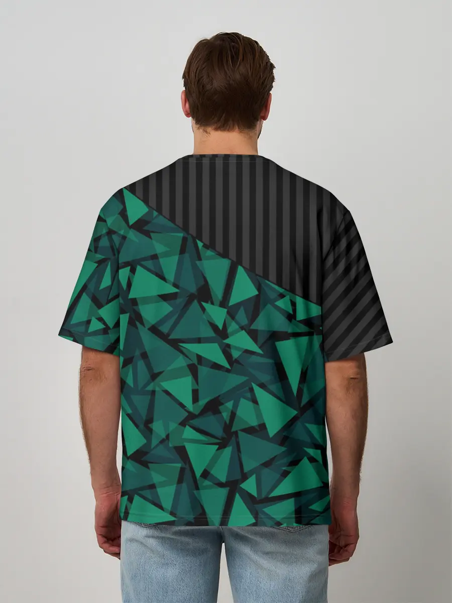 Мужская футболка оверсайз / Геометрический узор