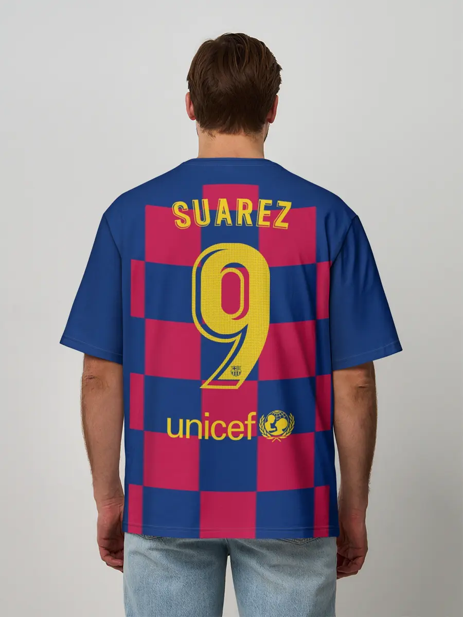 Мужская футболка оверсайз / Suarez home 19-20
