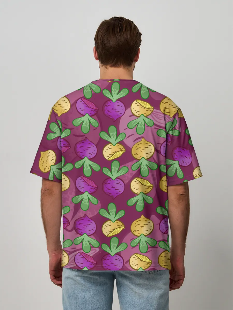 Мужская футболка оверсайз / Репа и Свекла