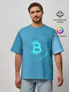 Мужская футболка оверсайз / Bitcoin