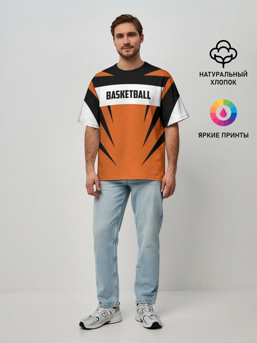 Мужская футболка оверсайз / Basketball