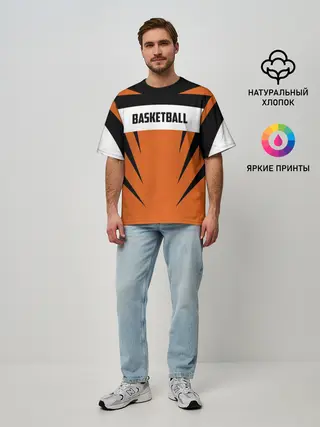Мужская футболка оверсайз / Basketball
