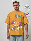 Мужская футболка оверсайз / Я могу летать